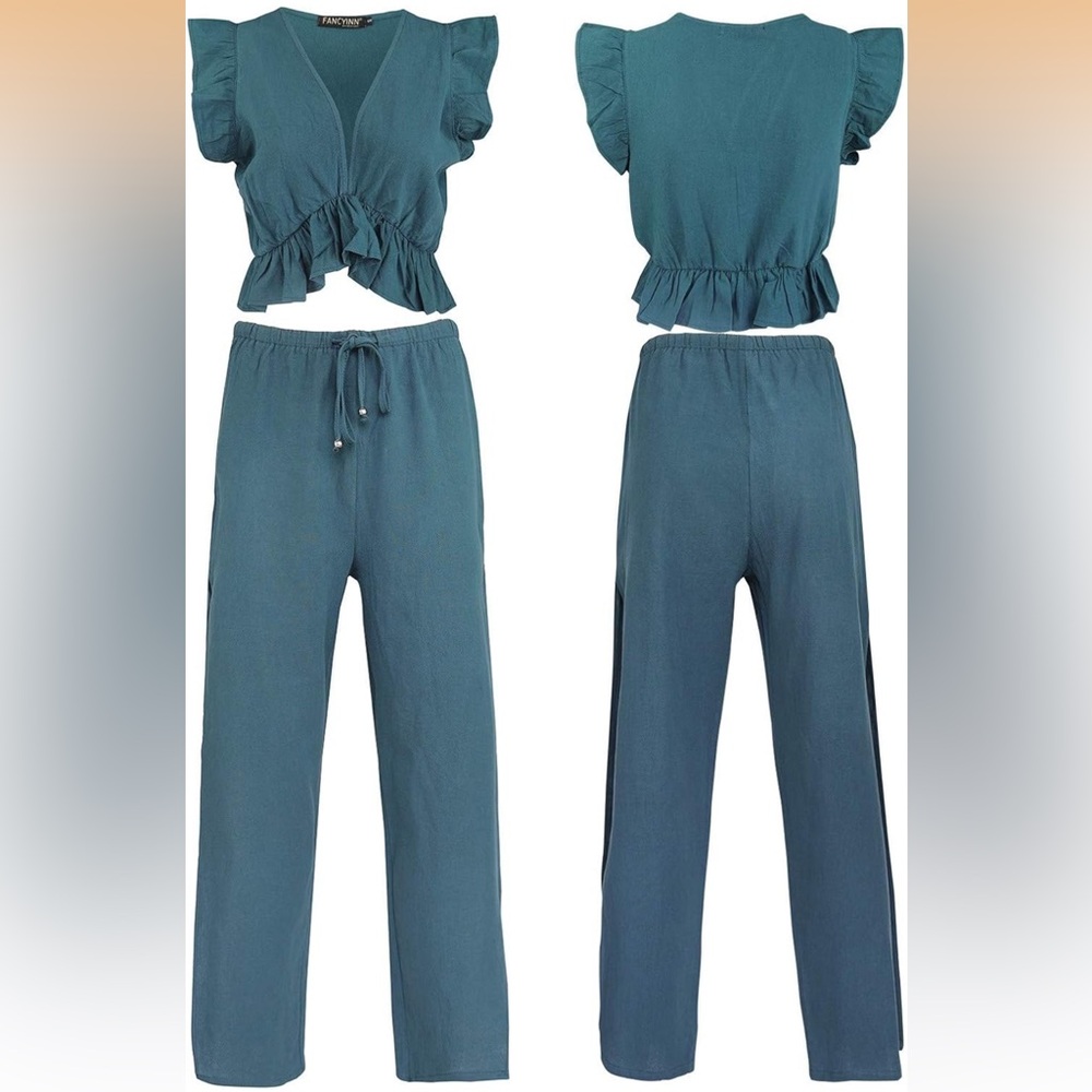 Teal Pant Set - Picture 4 of 4